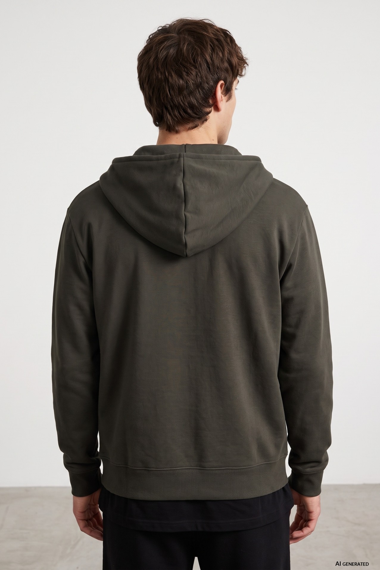 Short Green Zip Hoodie
