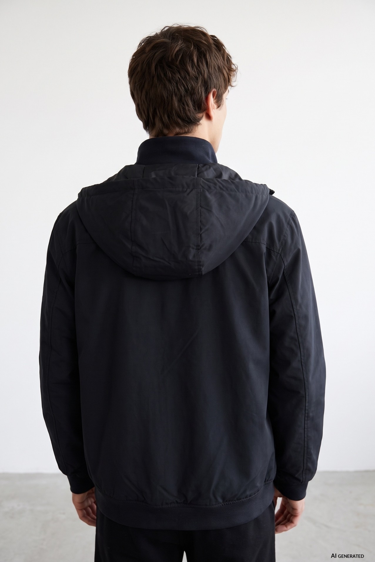 Dark Navy Hooded Jacket