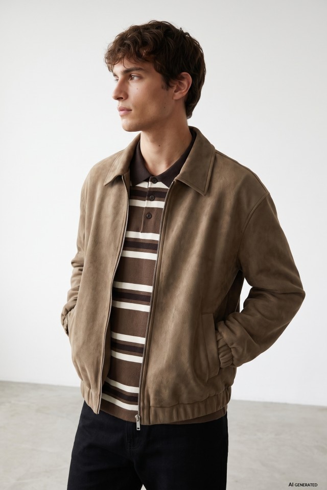 Beige Short Regular Jacket