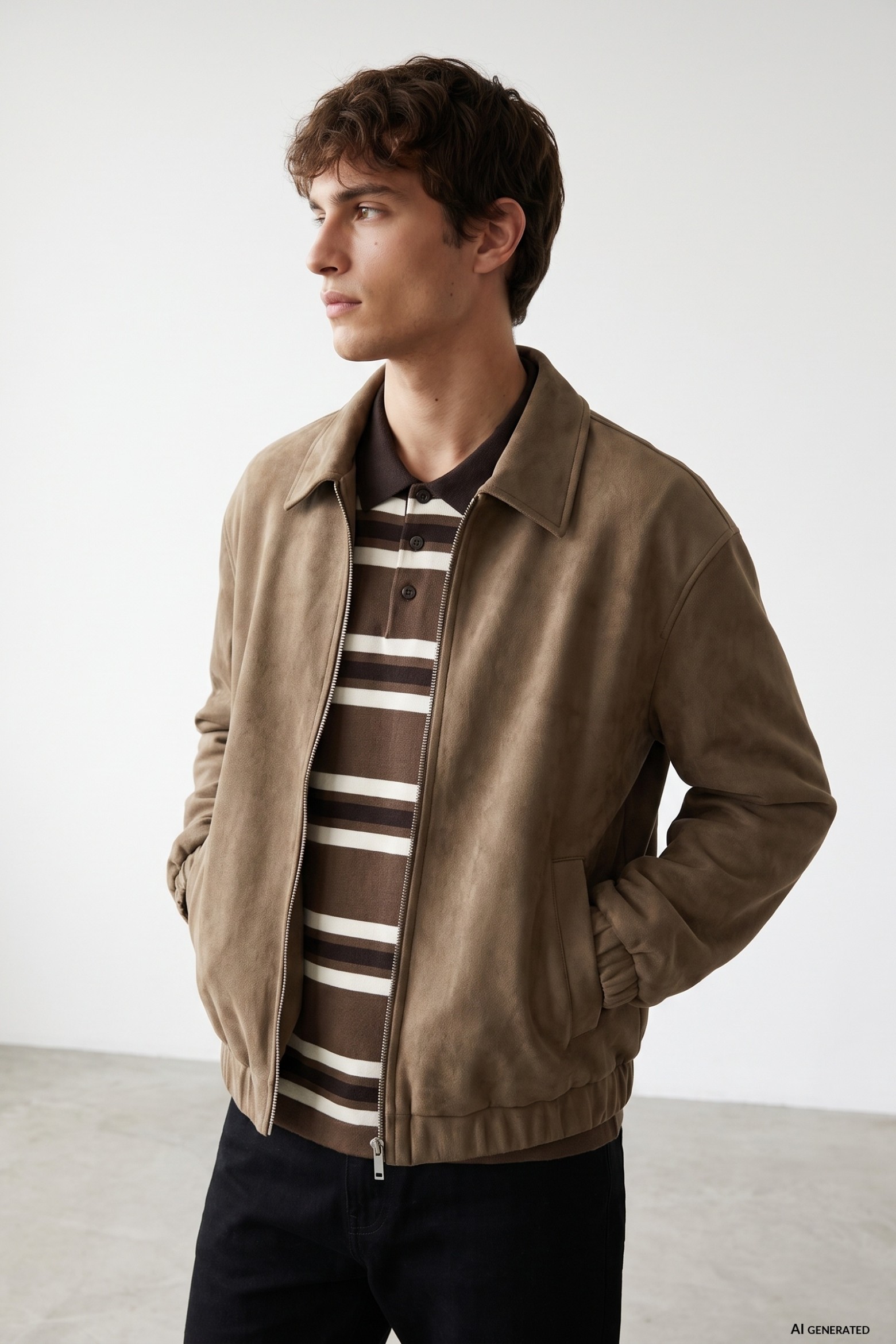 Beige Short Regular Jacket
