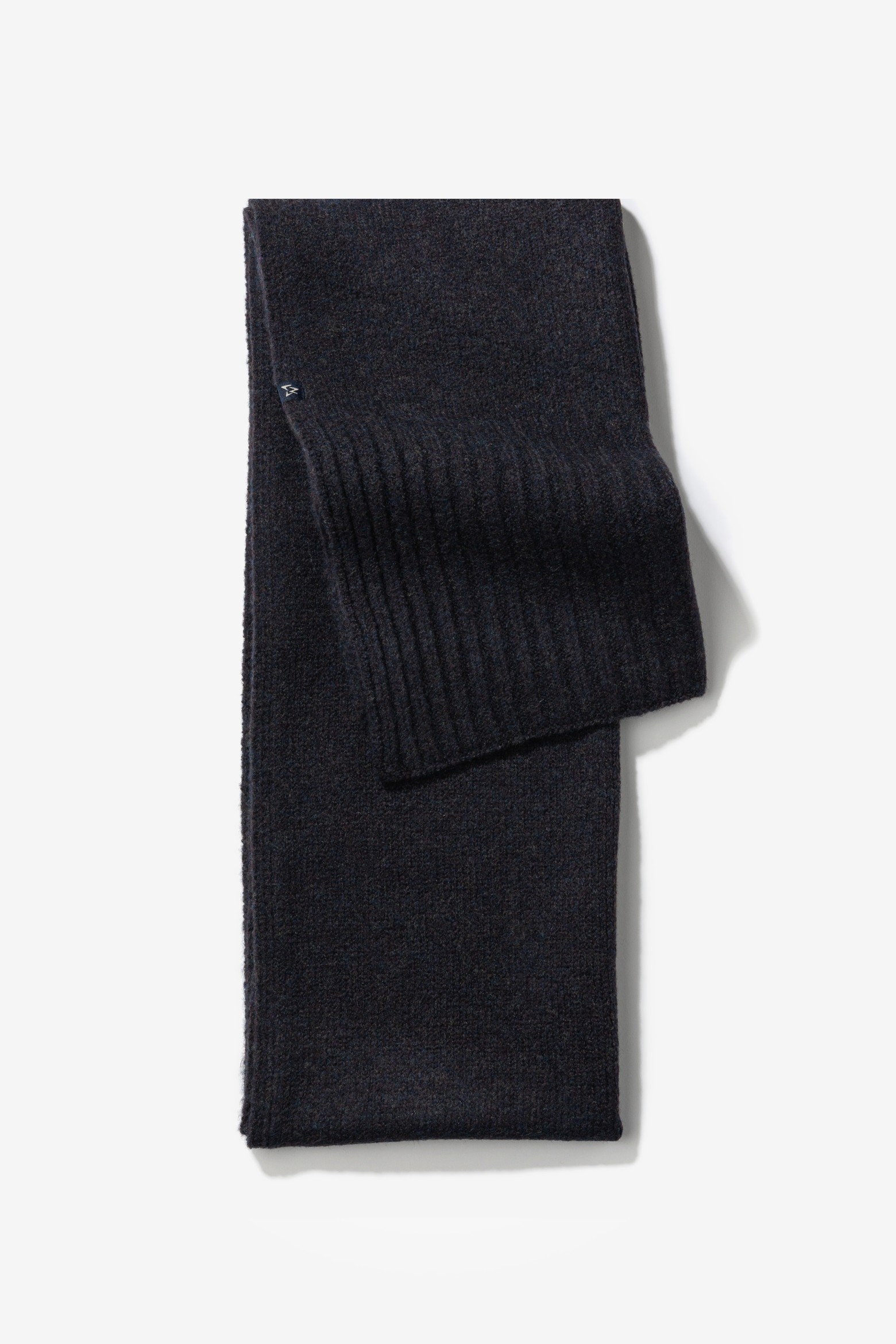Dark Blue Ribbed Scarf