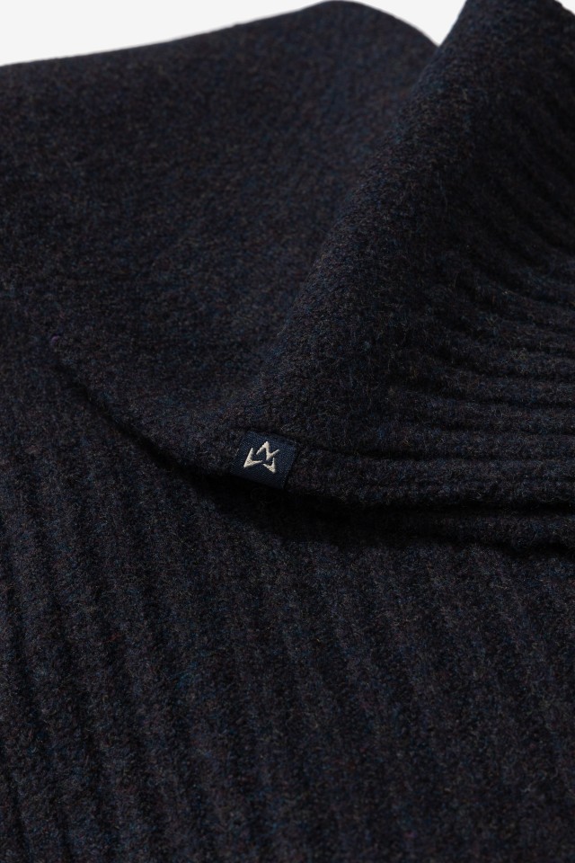 Dark Blue Ribbed Scarf Dark Blue Ribbed Scarf