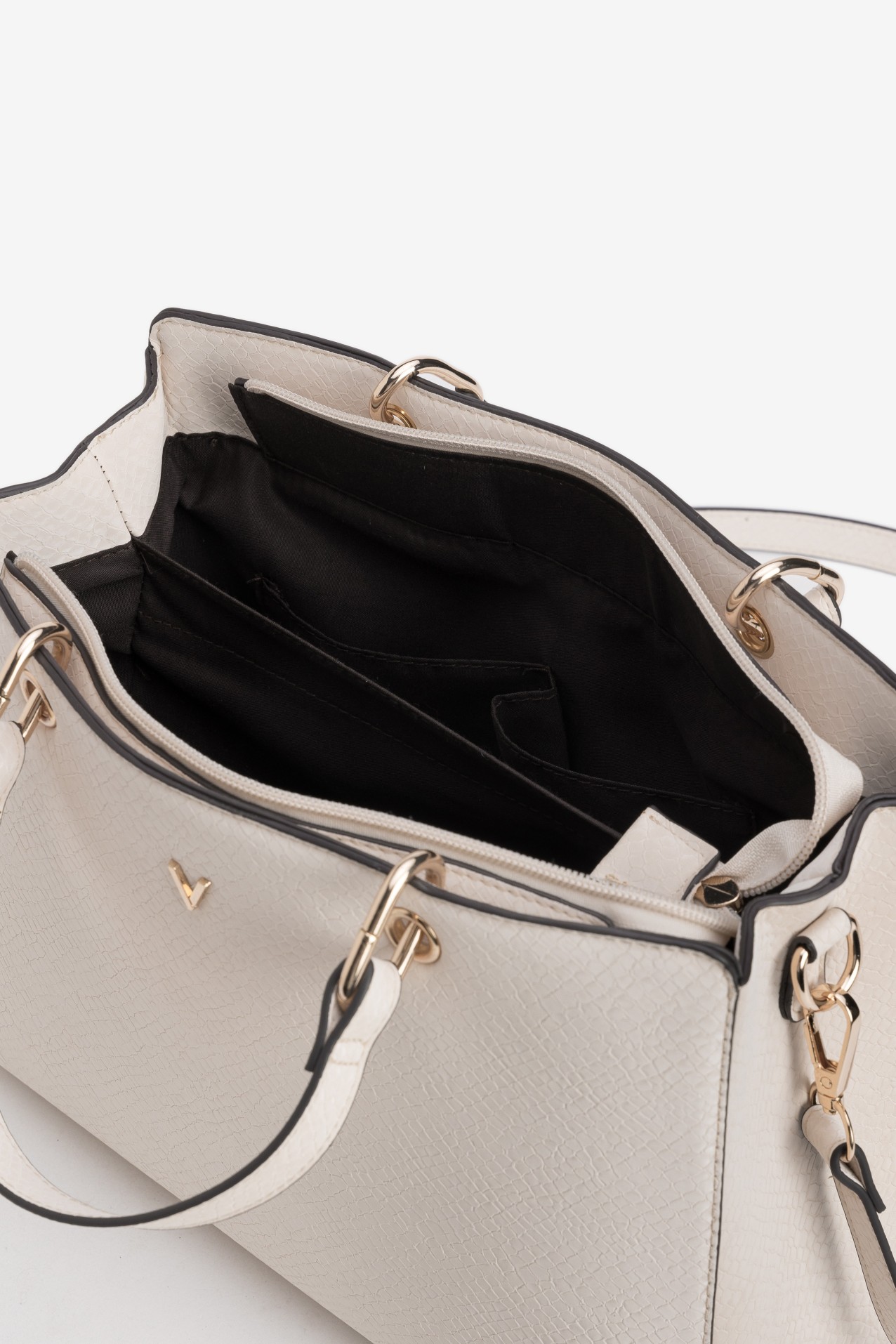 Bolso beige estructurado