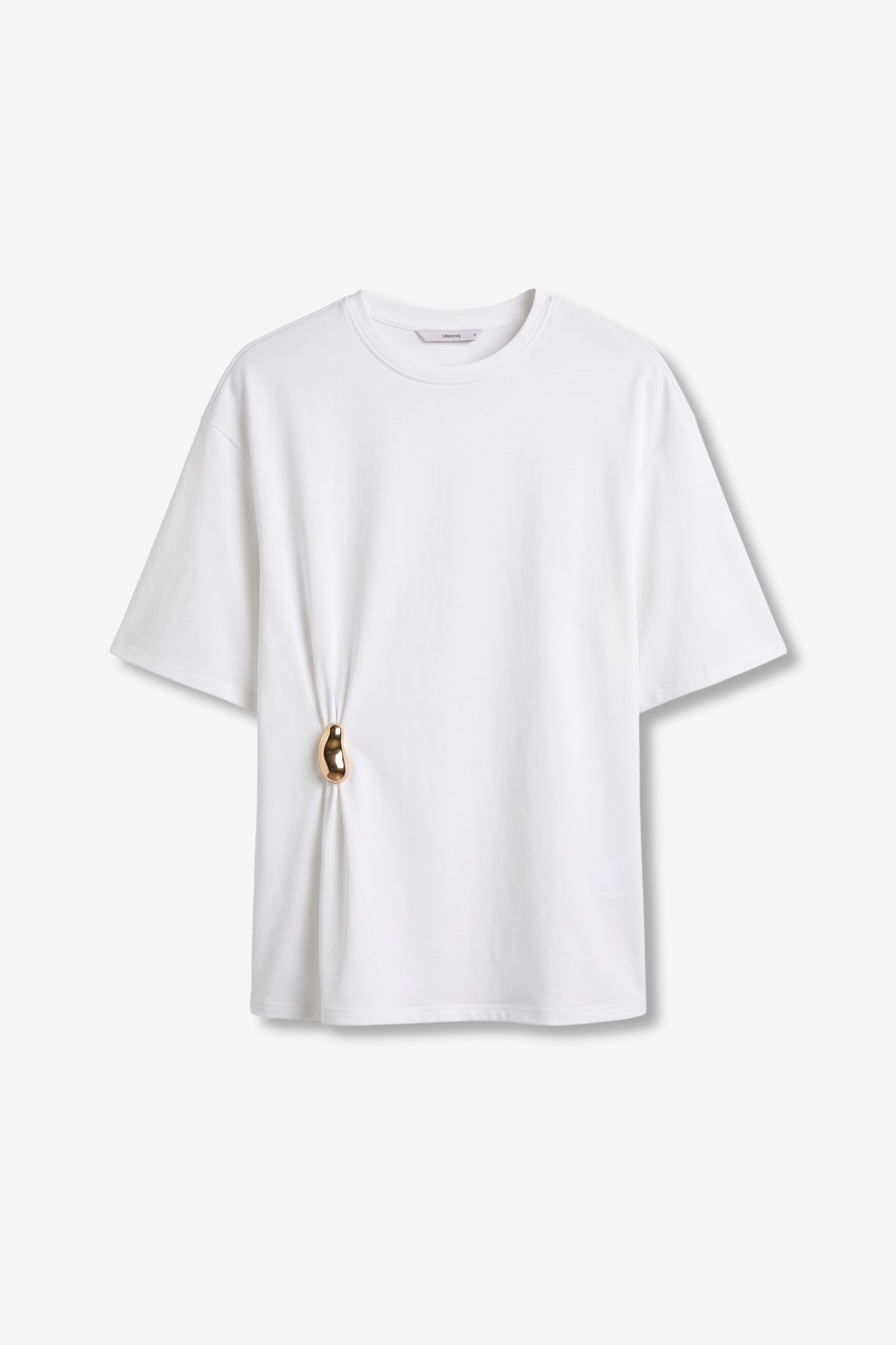 Camiseta blanca detalle lateral