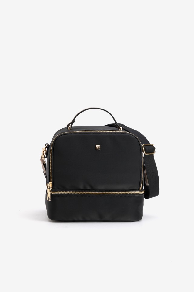 Black Square Shoulder Wallet