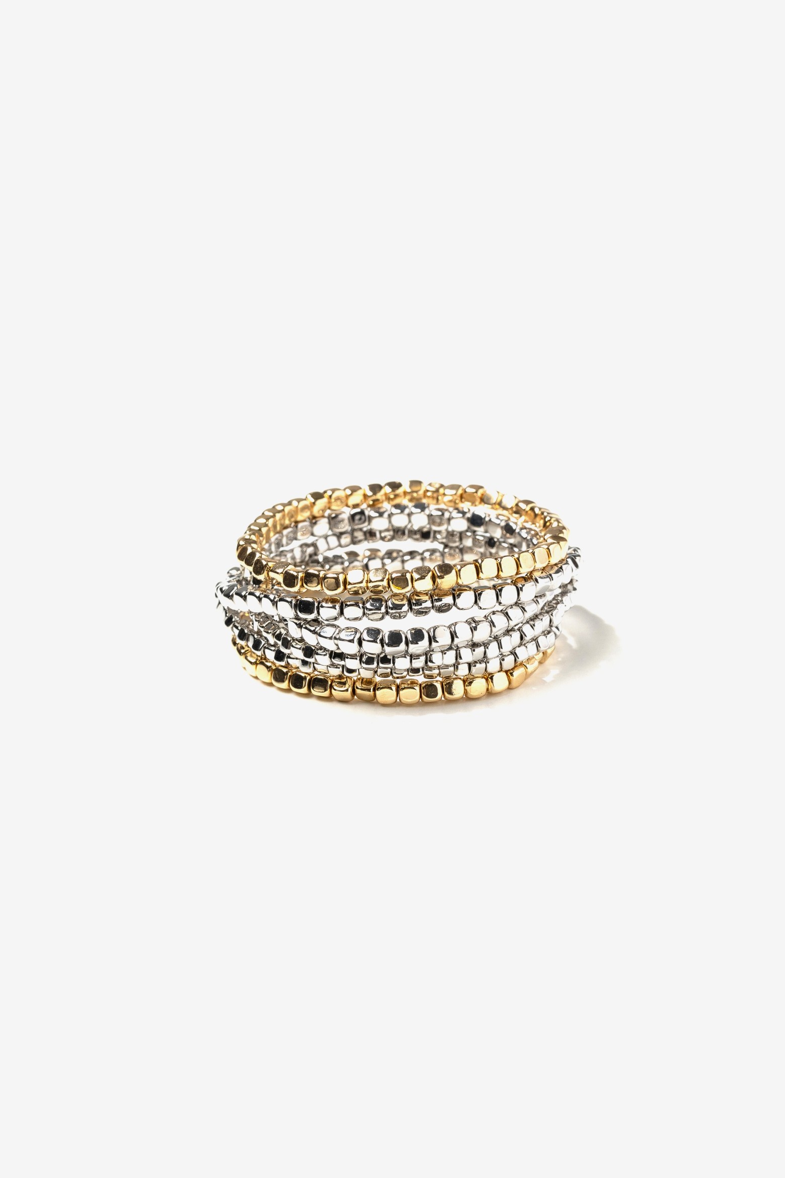 Chunky Silver and Gold Bangles