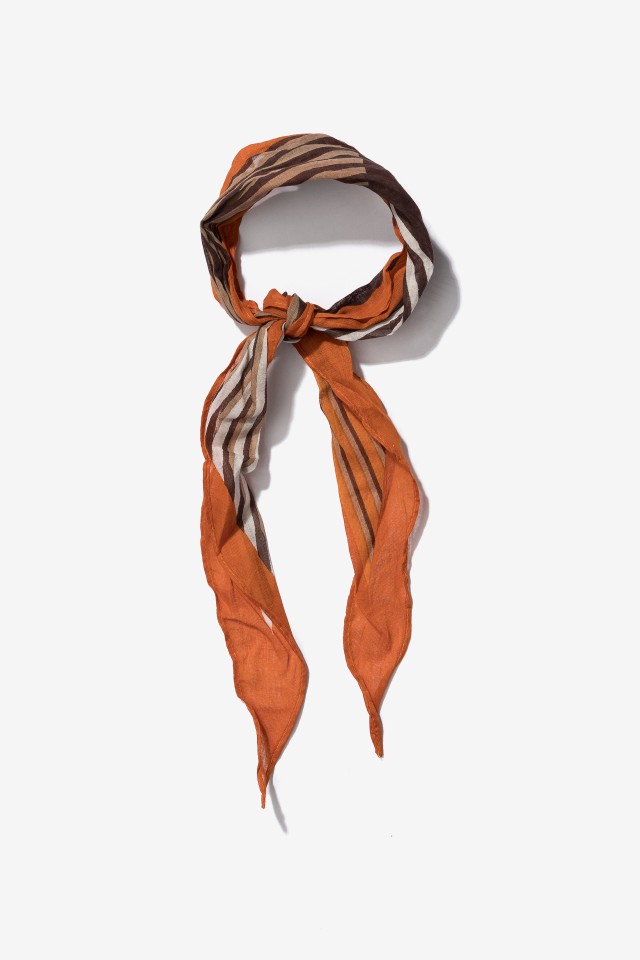 Bandana skinny naranja rayas