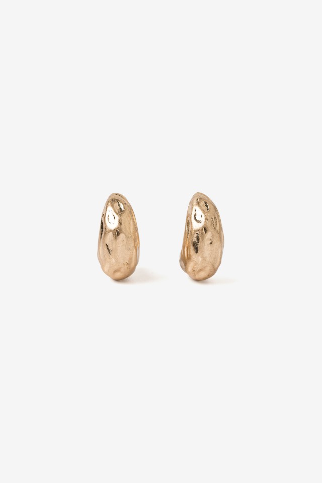 Gold-Tone Sculpted Hoop Earrings Gold-Tone Sculpted Hoop Earrings