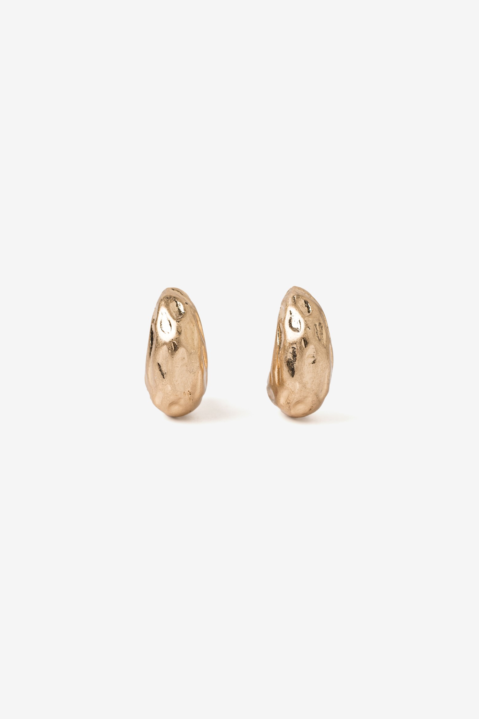 Gold-Tone Sculpted Hoop Earrings