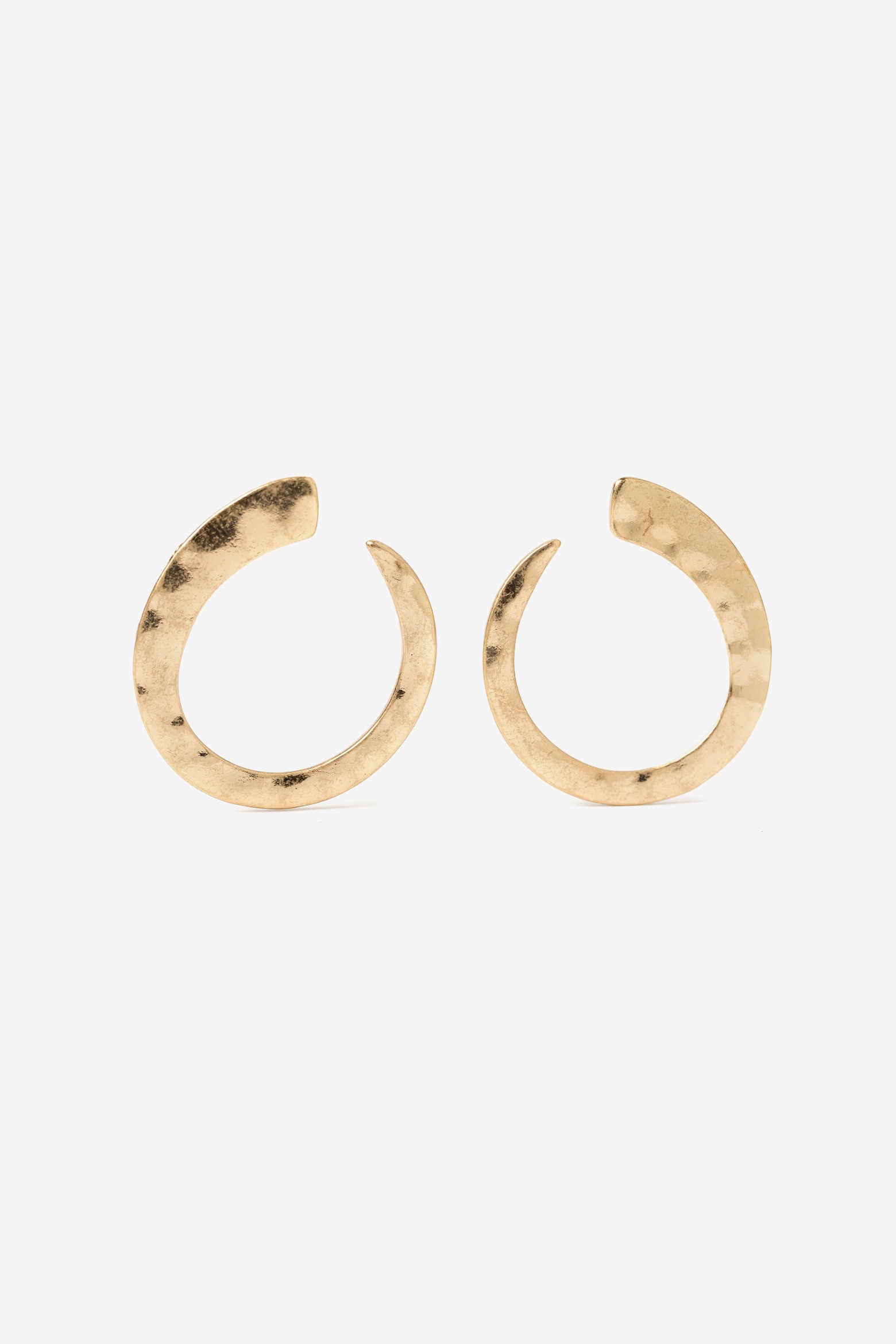 Textured Gold Hoop Earrings