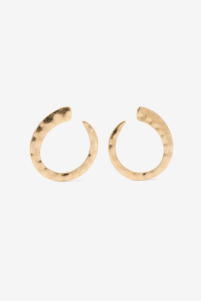 Textured Gold Hoop Earrings Textured Gold Hoop Earrings