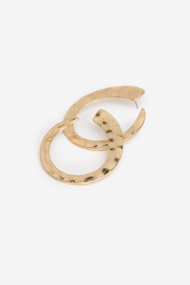 Textured Gold Hoop Earrings Textured Gold Hoop Earrings