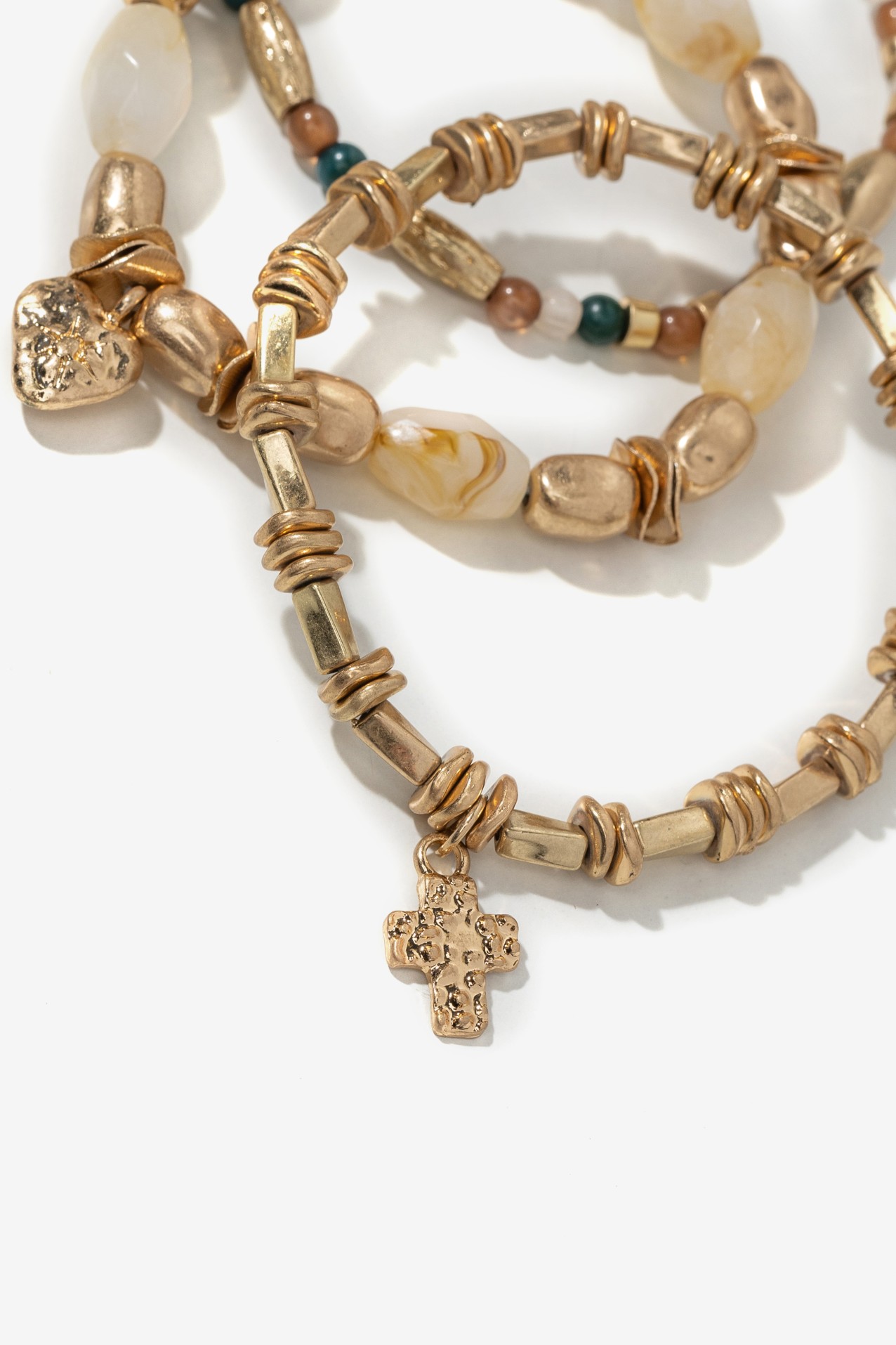 Gold-Tone Beaded Bracelets