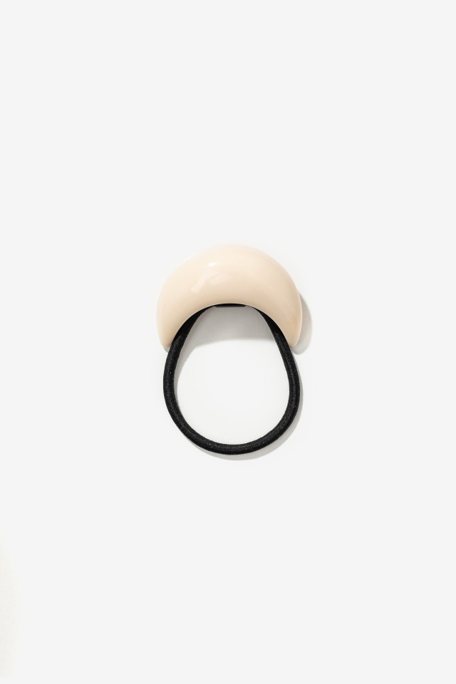 El�stico cabelo minimalista cru