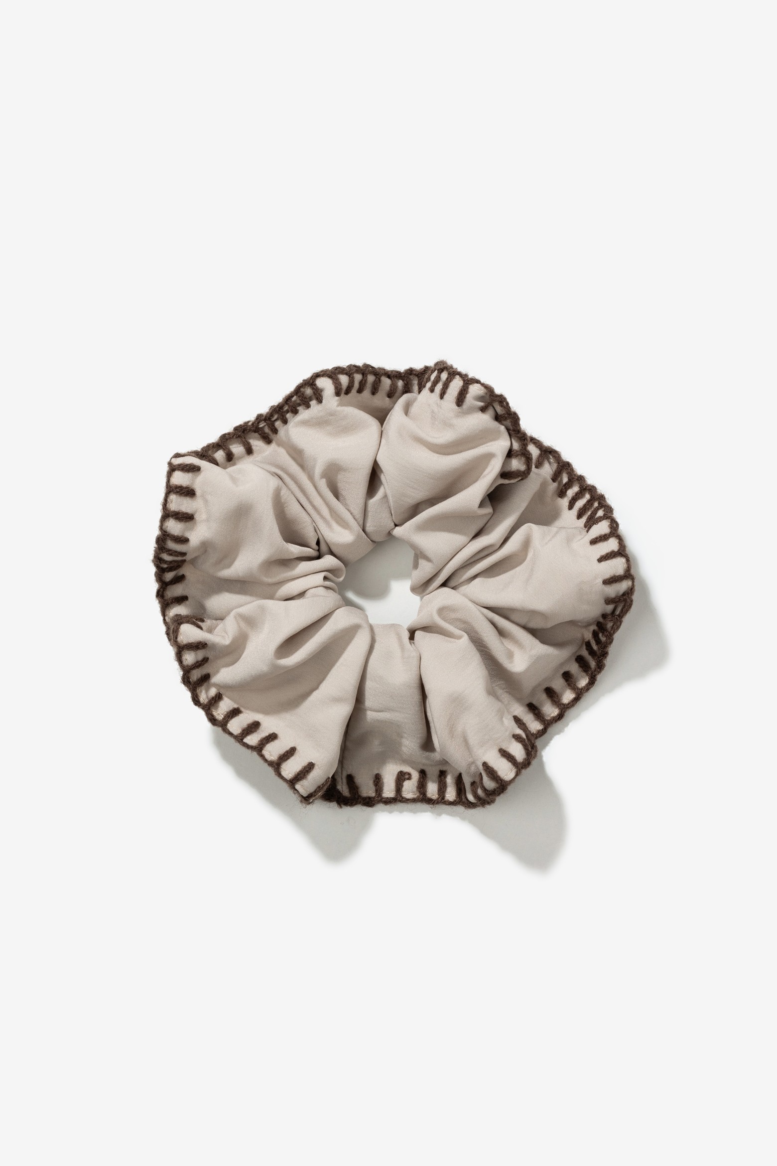 Beige Minimal Scrunchie