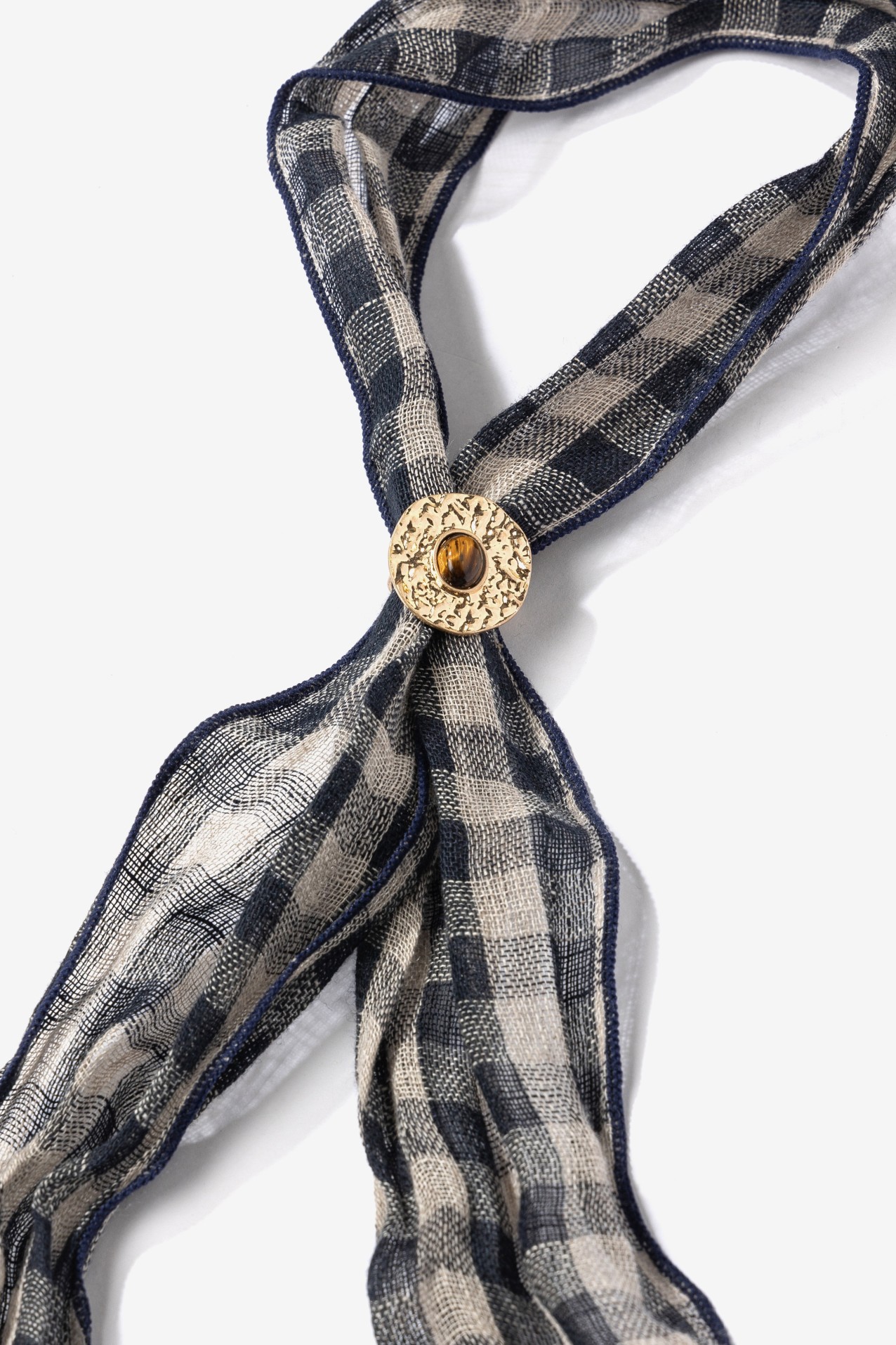 Bandana skinny xadrez azul