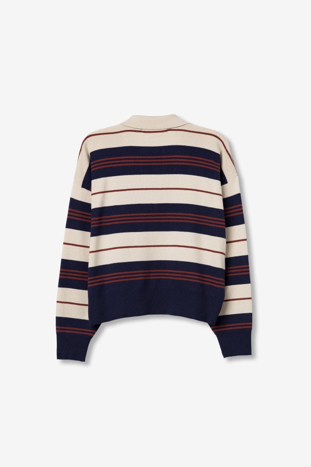 Jersey relaxed rayas beige Jersey relaxed rayas beige