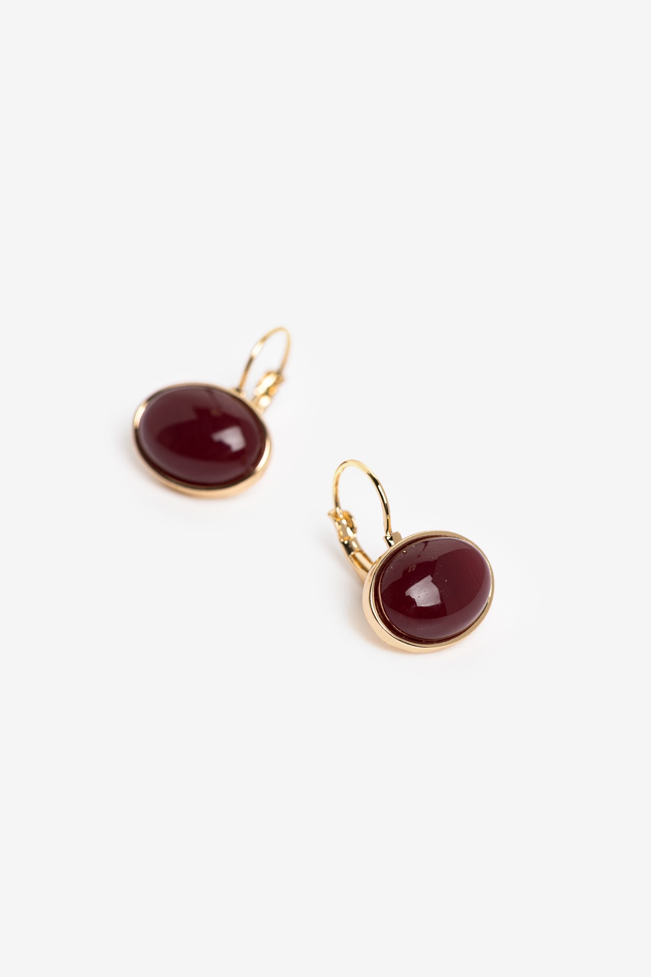 Gold-Tone Oval Earrings