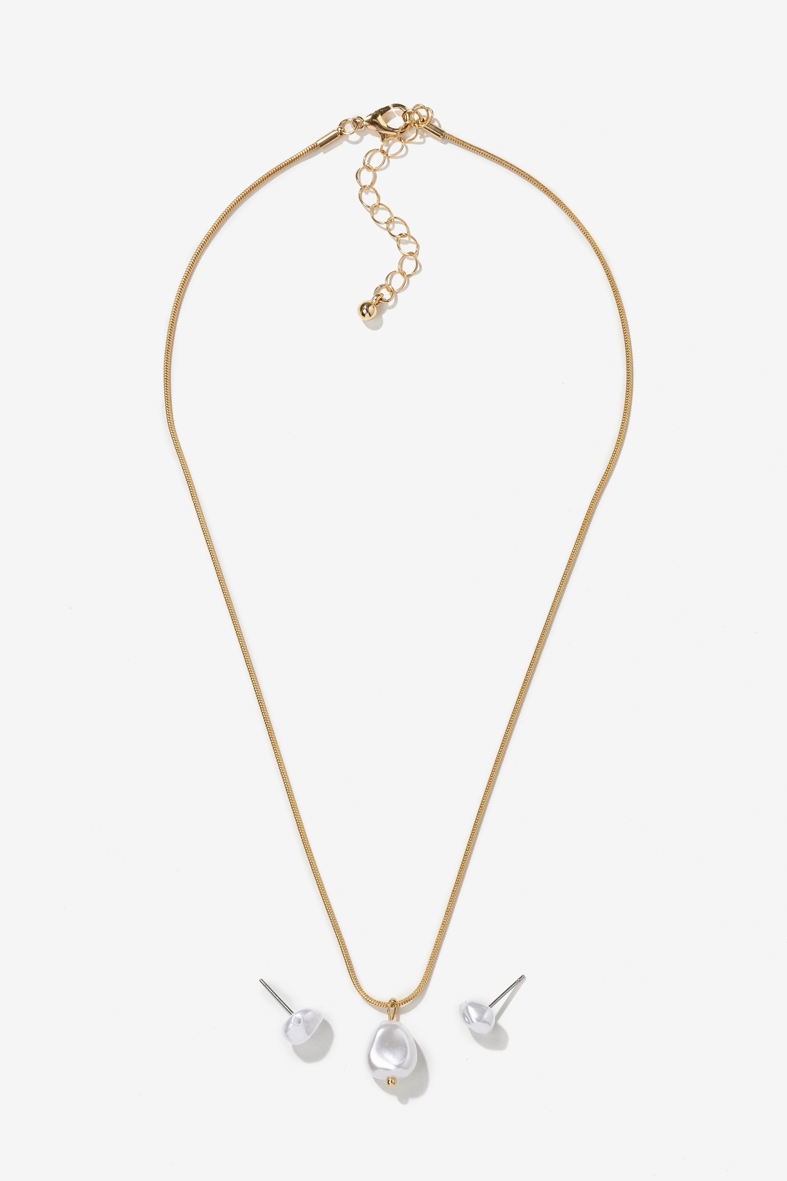 Gold-Tone Necklace and Earrings