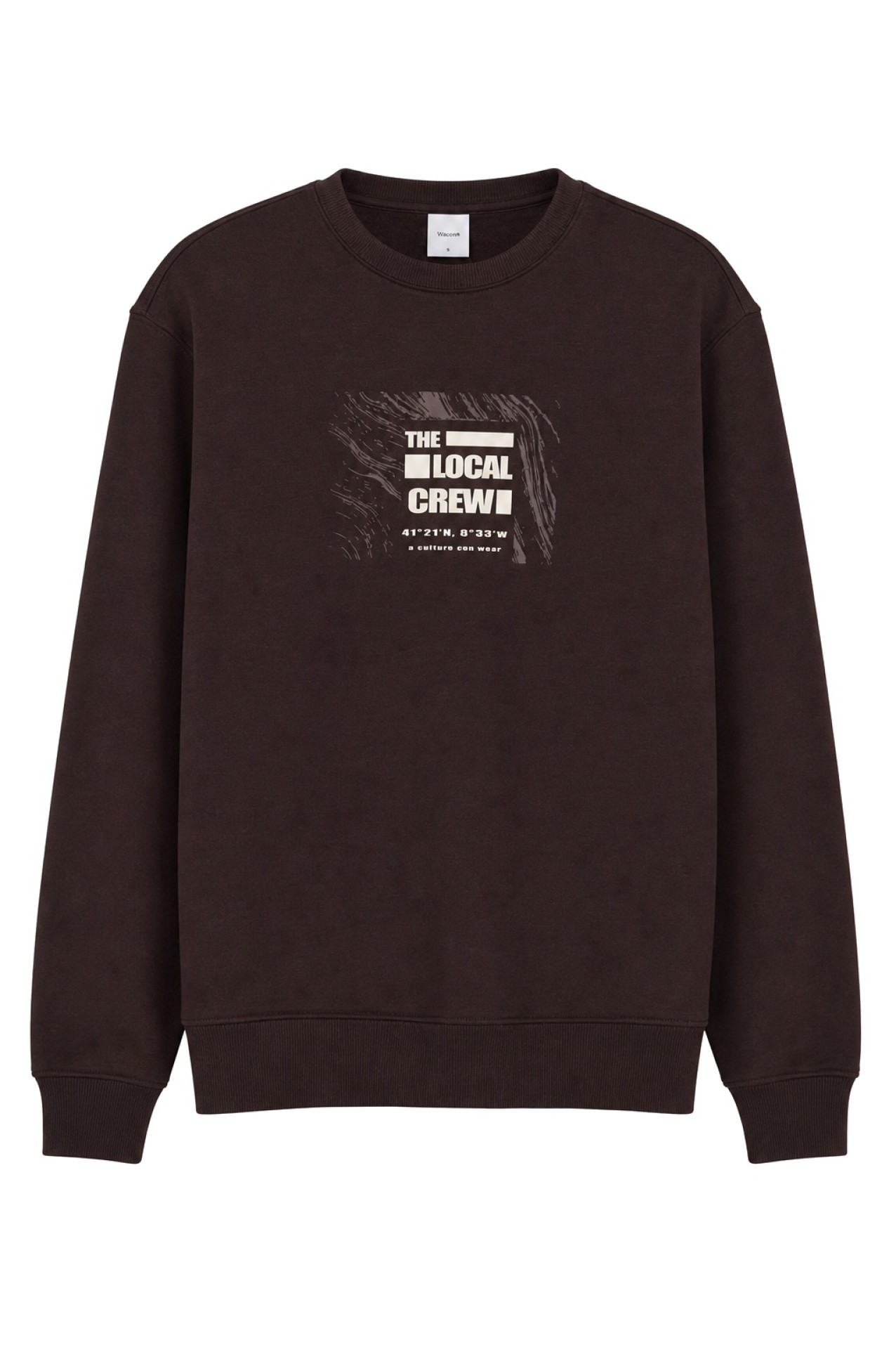 Sudadera marr�n con estampado