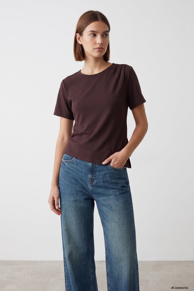 Basic Burgundy Short Sleeve Tee