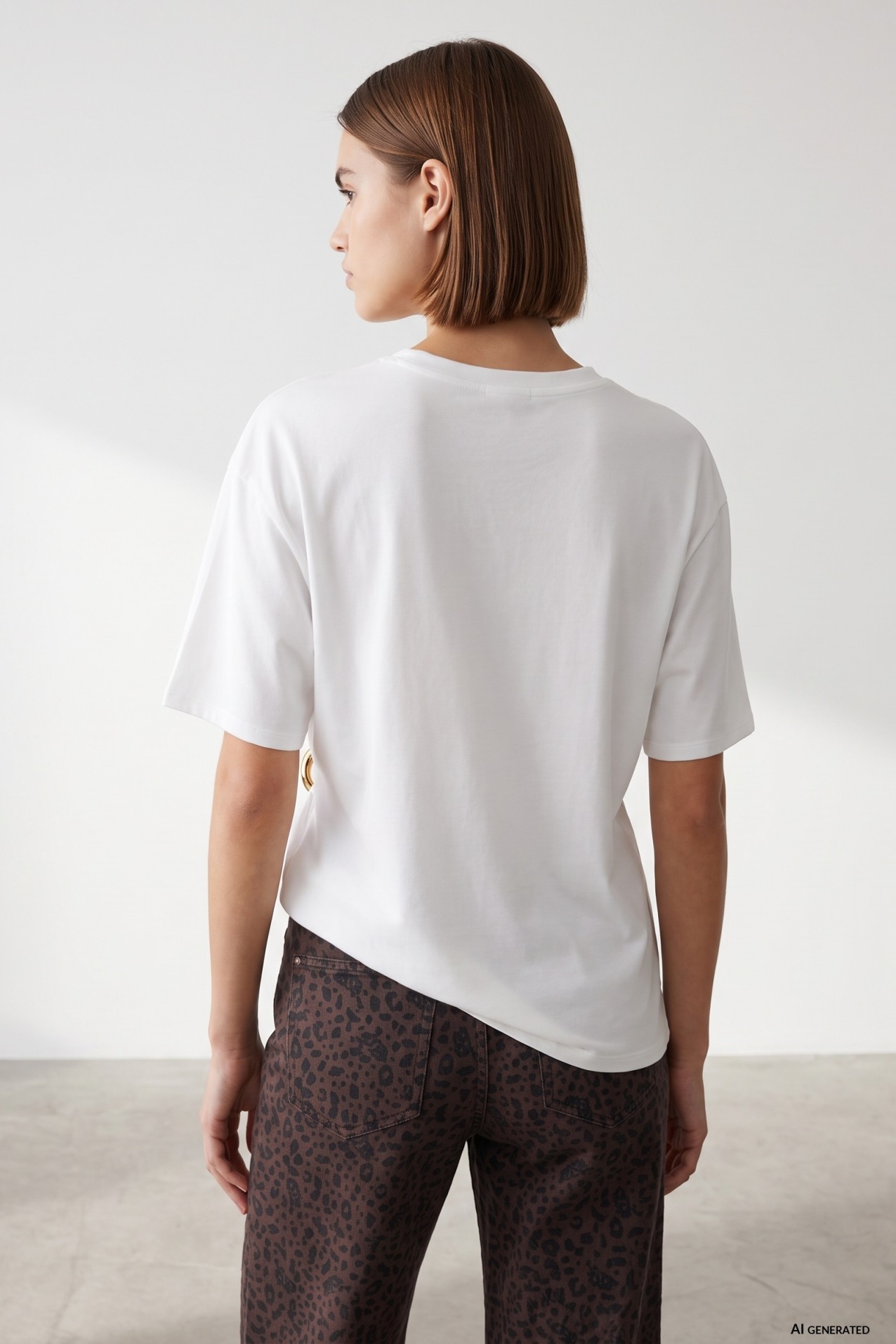 Camiseta blanca detalle lateral