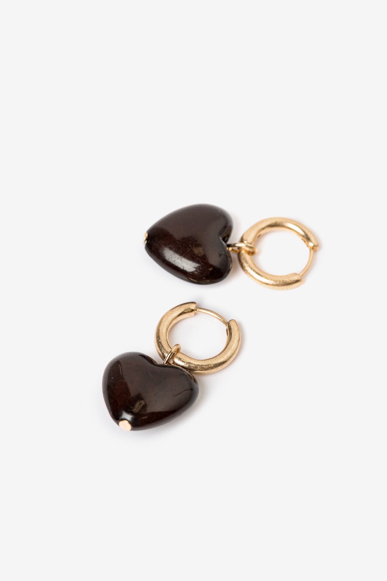 Gold Heart Hoop Earrings
