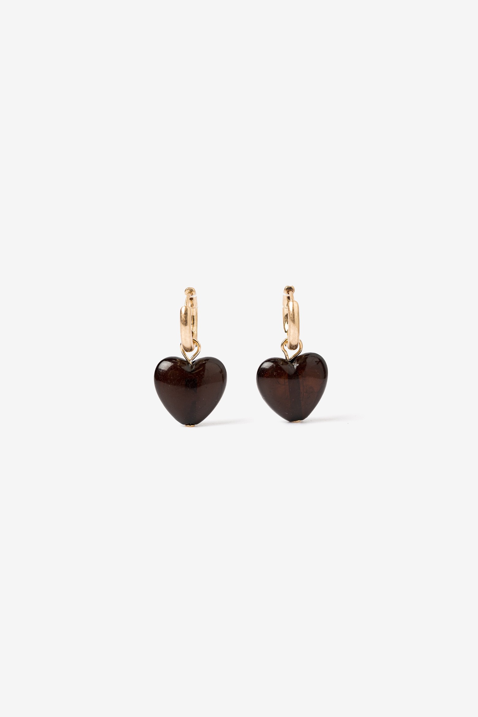 Gold Heart Hoop Earrings
