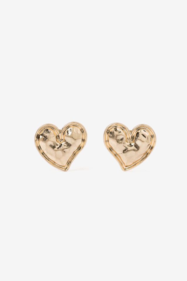 Gold Heart Earrings Gold Heart Earrings