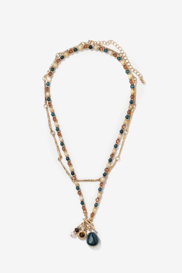 Gold-Tone Beaded Necklace Gold-Tone Beaded Necklace