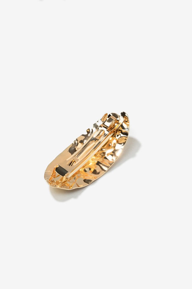 Gold-Toned Hammered Hair Clip Gold-Toned Hammered Hair Clip