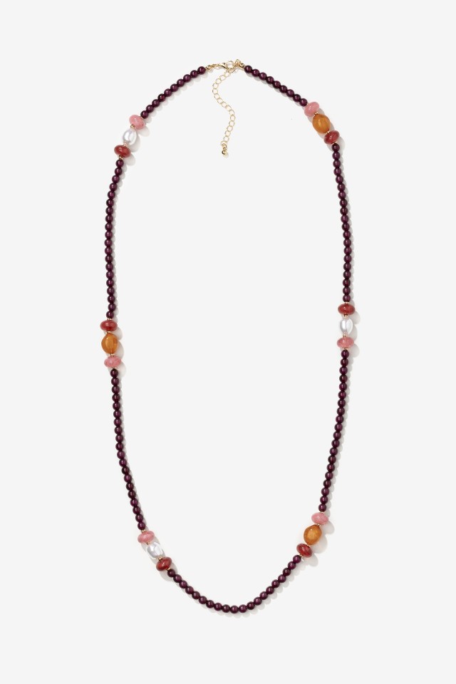 Gold-Tone Beaded Necklace