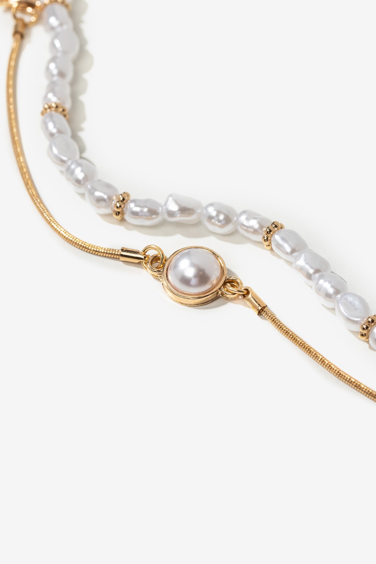 Gold-Tone Pearl Bracelets