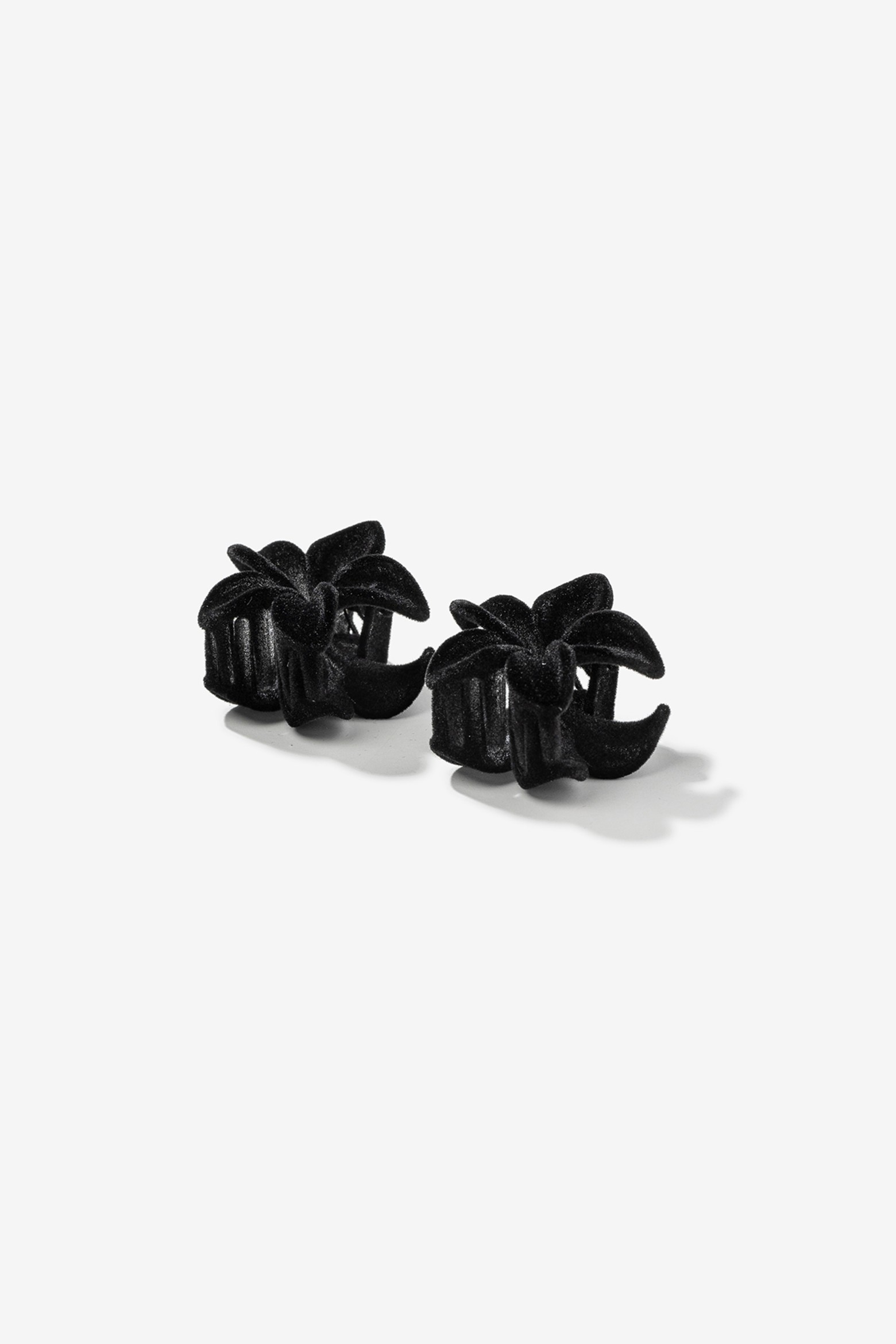 Black Flower Hair Clips