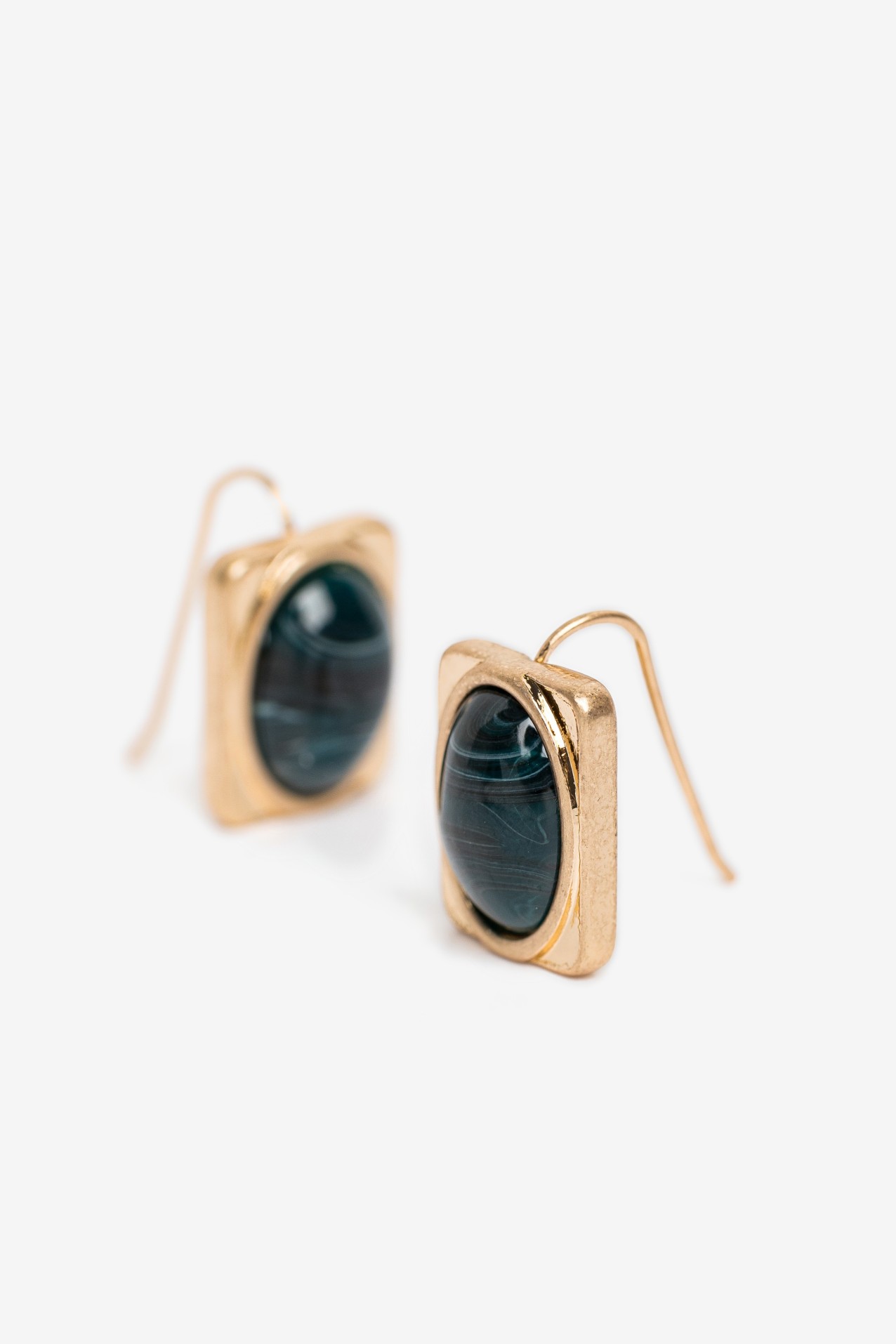 Gold-Tone Oval Earrings
