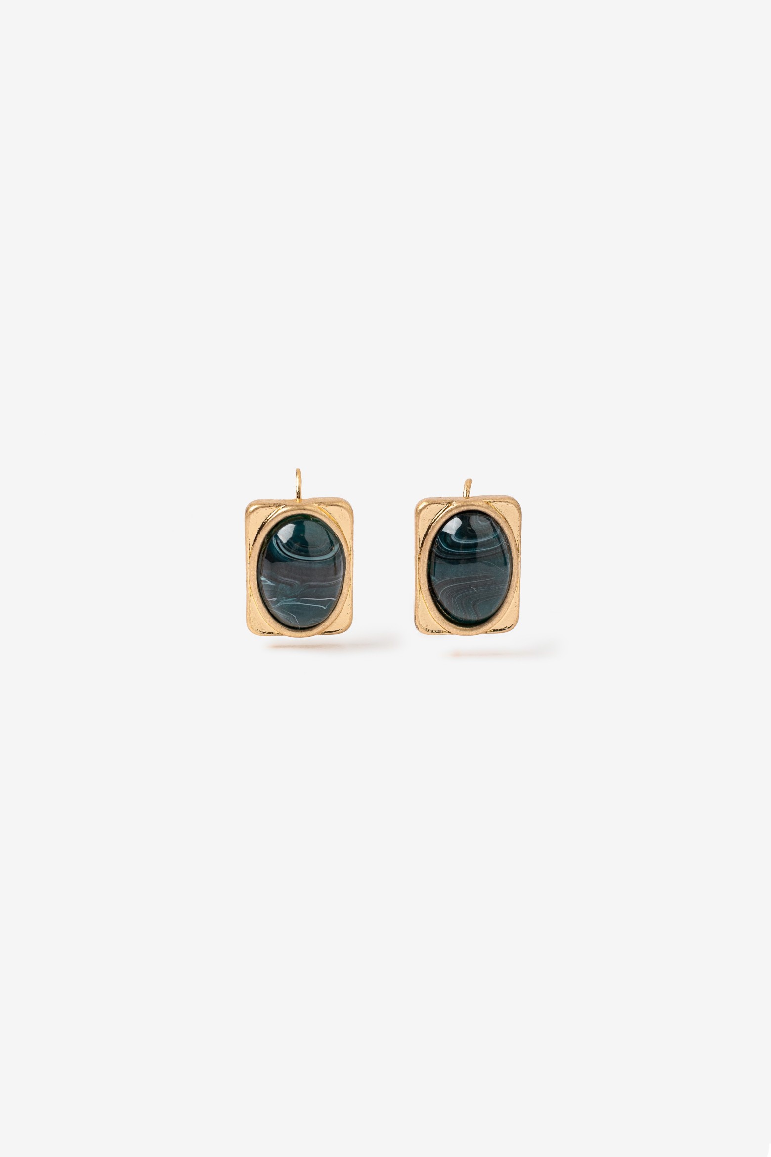 Gold-Tone Oval Earrings