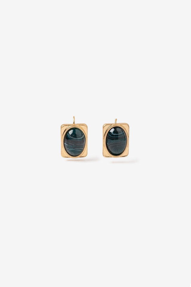 Gold-Tone Oval Earrings