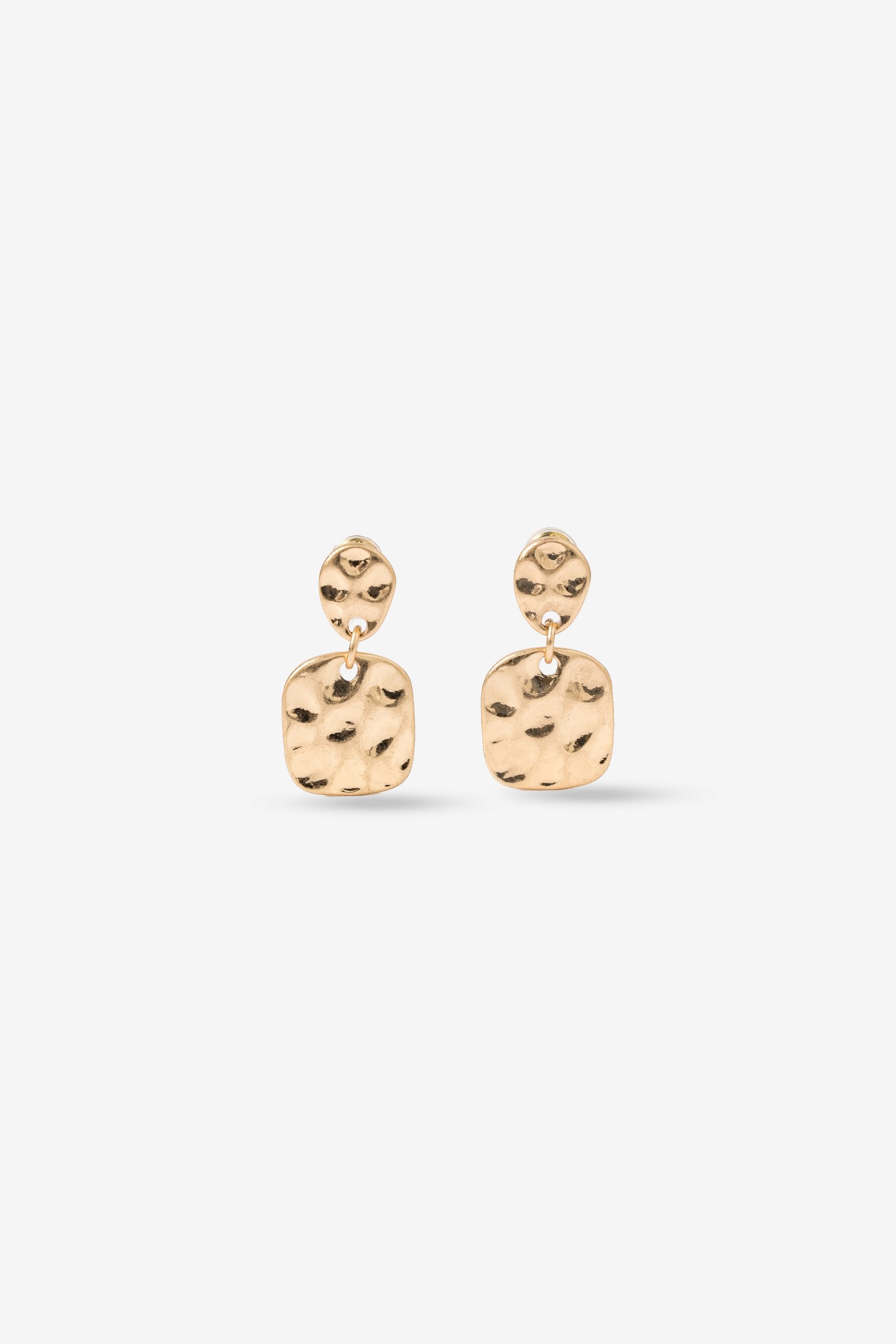Gold-Tone Textured Drop Earrings