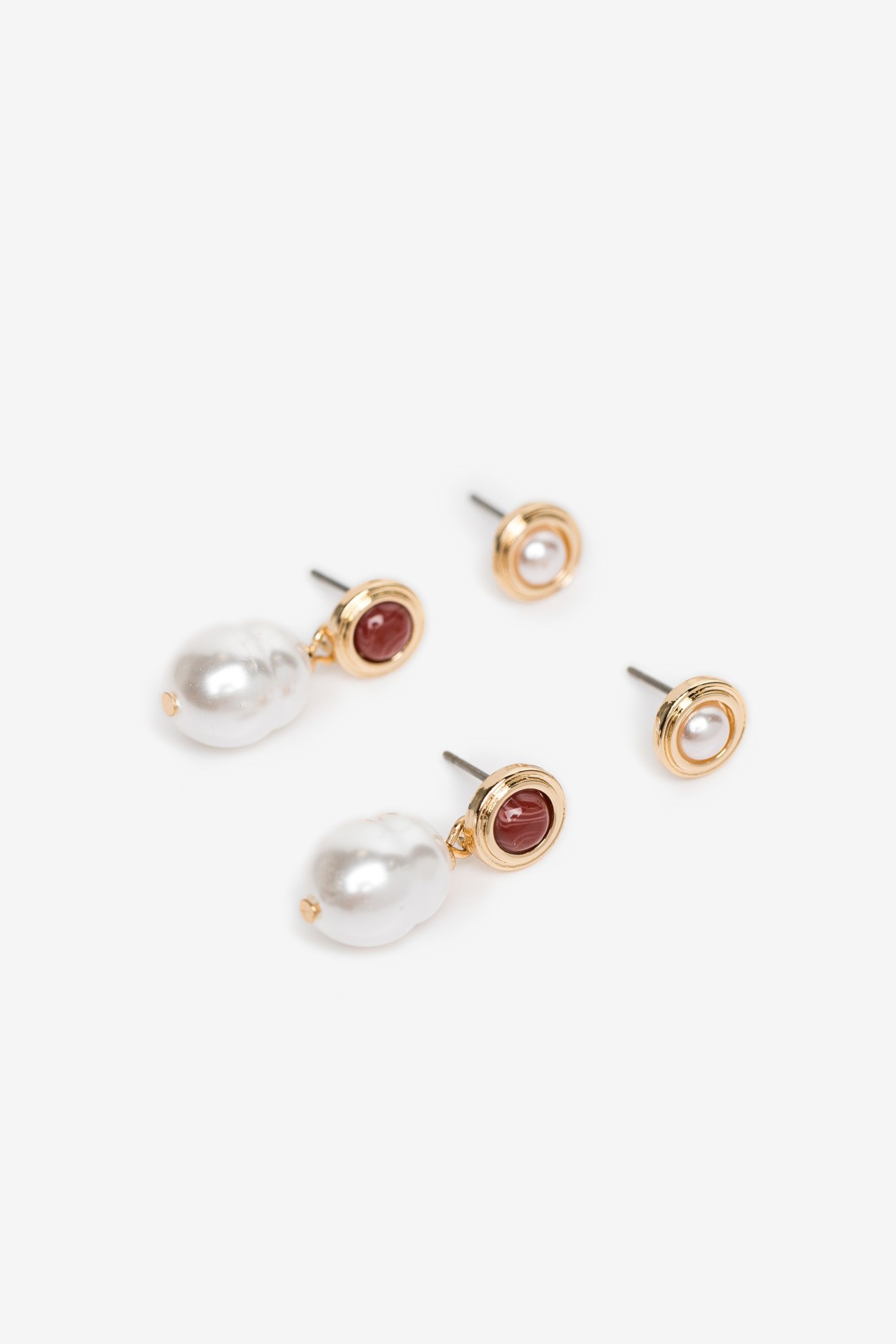 Gold-Tone Pearl Earrings