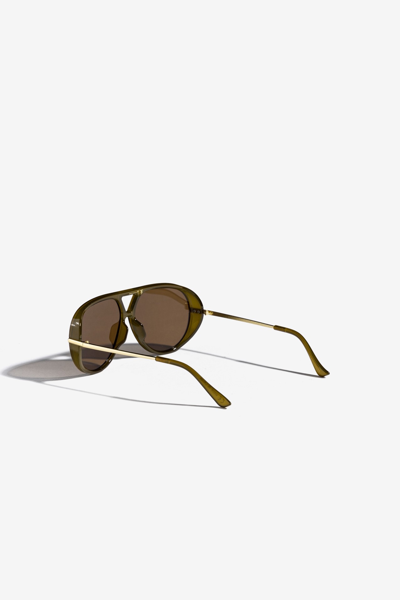 Oversized Green Aviator Sunglasses