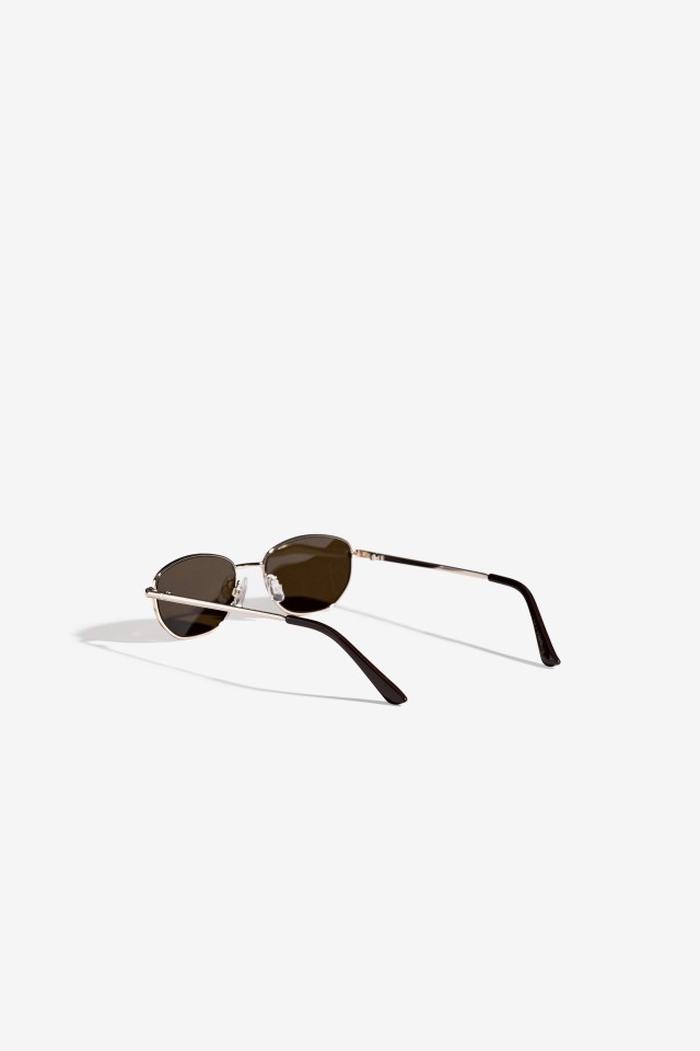 Slim Gold Oval Sunglasses Slim Gold Oval Sunglasses