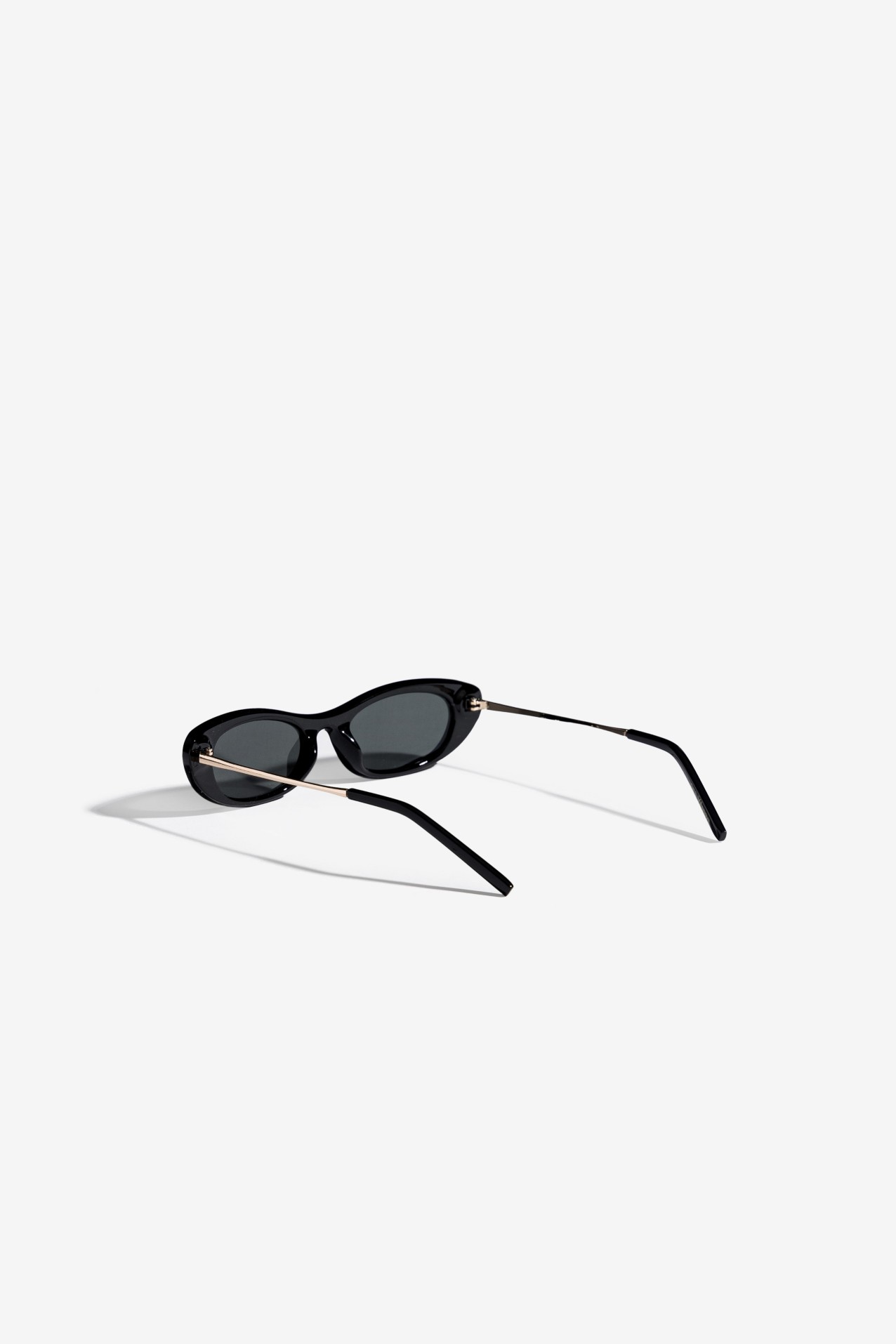 Slim Black Cat-Eye Sunglasses