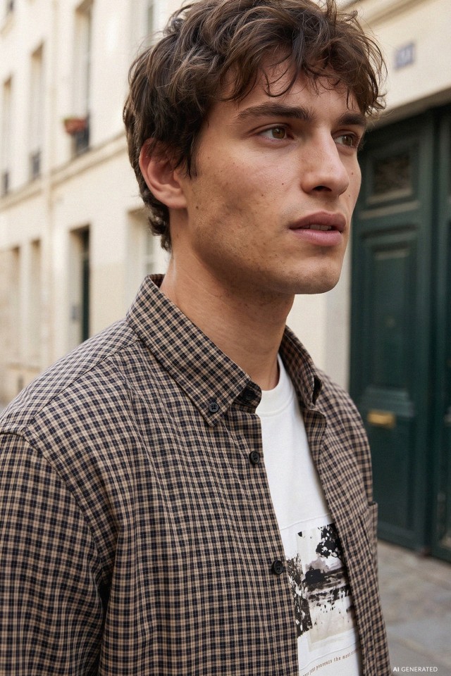 Oversized Black Checked Shirt