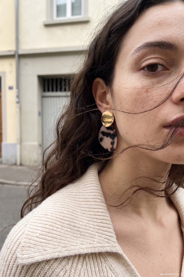Pink Modern Minimal Earrings
