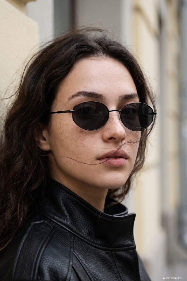 Oval Black Sunglasses