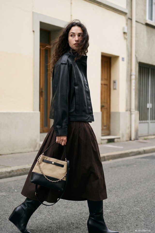 Brown Pleated Midi Skirt Brown Pleated Midi Skirt