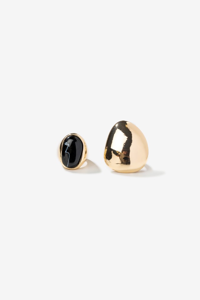 Chunky Gold Ring Set
