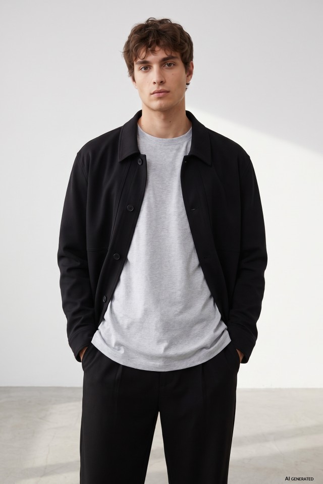 Black Short Regular Jacket Black Short Regular Jacket