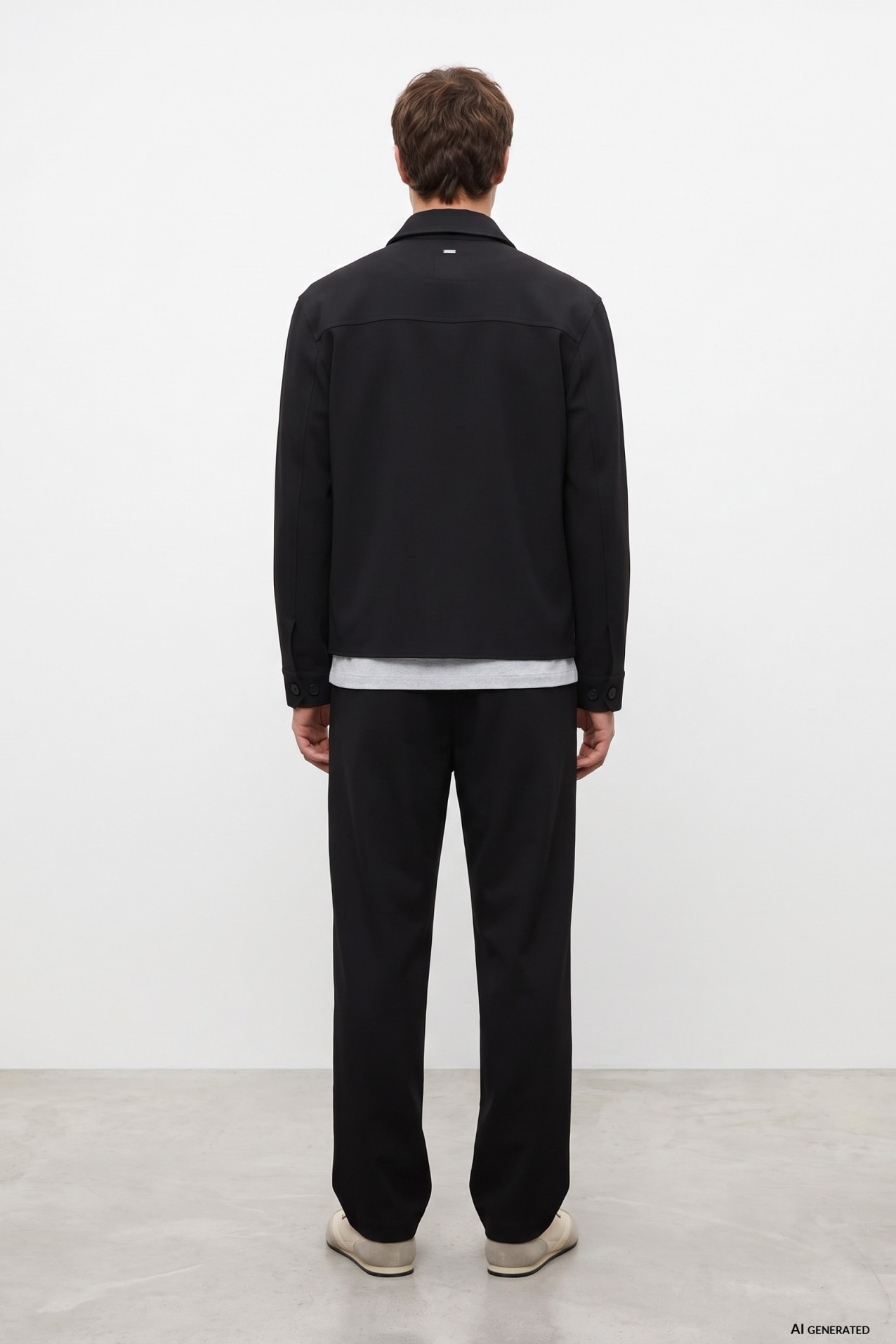 Relaxed Black Baggy Trousers