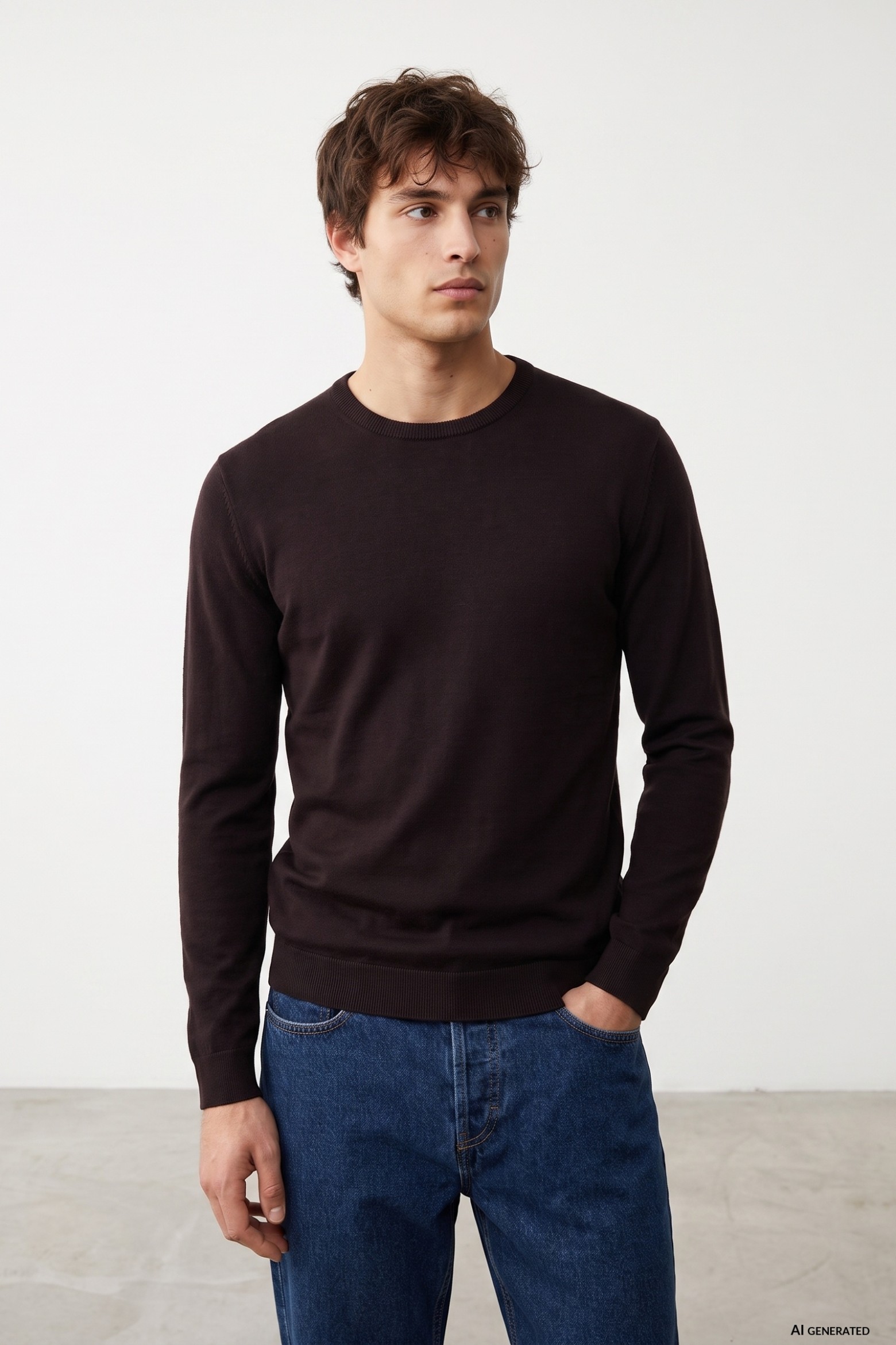 Dark Red Knit Sweater